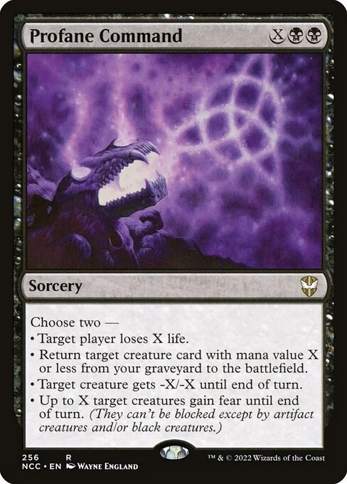 Profane Command, carta Magic di tipo Sorcery illustrata da Wayne England