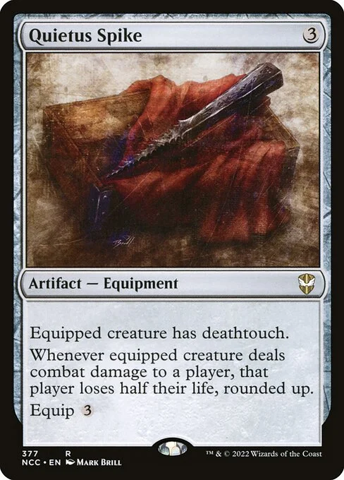 Quietus Spike, carta Magic di tipo Artifact — Equipment illustrata da Mark Brill