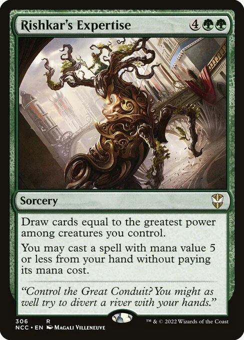 Rishkar's Expertise, carta Magic di tipo Sorcery illustrata da Magali Villeneuve