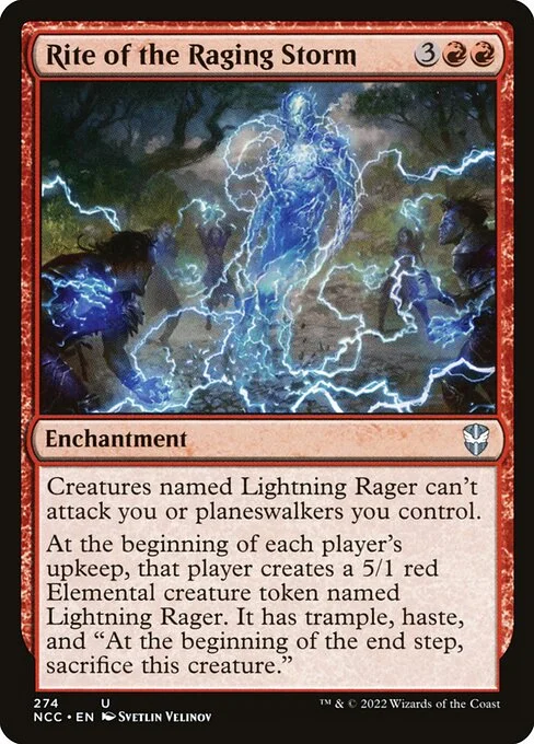 Rite of the Raging Storm, carta Magic di tipo Enchantment illustrata da Svetlin Velinov