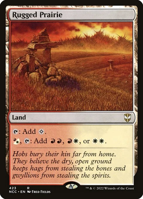 Rugged Prairie, carta Magic di tipo Land illustrata da Fred Fields