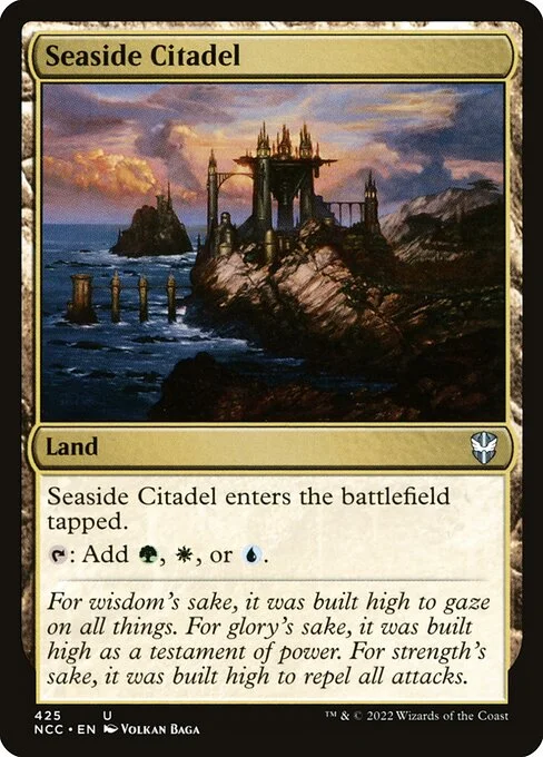 Seaside Citadel, carta Magic di tipo Land illustrata da Volkan Baǵa