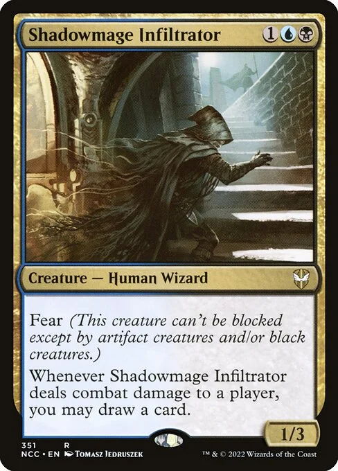 Shadowmage Infiltrator, carta Magic di tipo Creature — Human Wizard illustrata da Tomasz Jedruszek