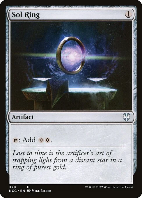 Sol Ring, carta Magic di tipo Artifact illustrata da Mike Bierek
