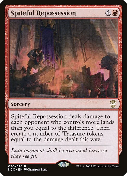 Spiteful Repossession, carta Magic di tipo Sorcery illustrata da Stanton Feng