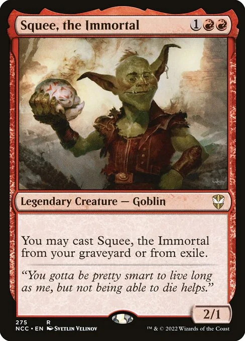 Squee, the Immortal, carta Magic di tipo Legendary Creature — Goblin illustrata da Svetlin Velinov