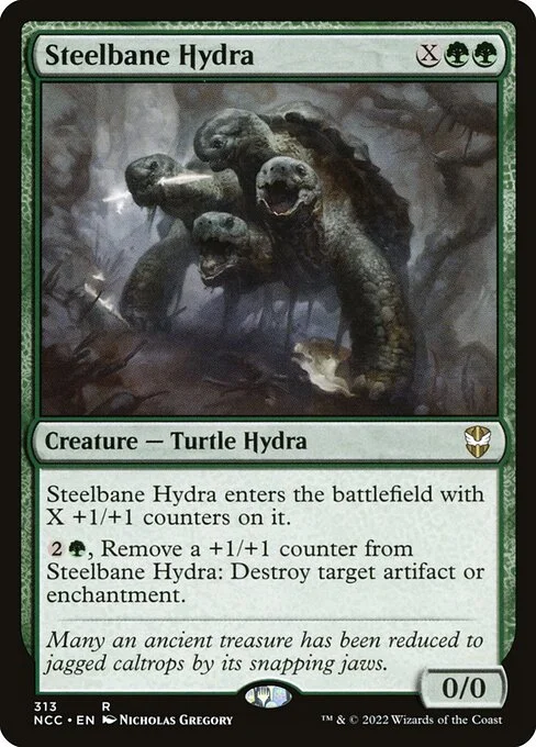 Steelbane Hydra, carta Magic di tipo Creature — Turtle Hydra illustrata da Nicholas Gregory