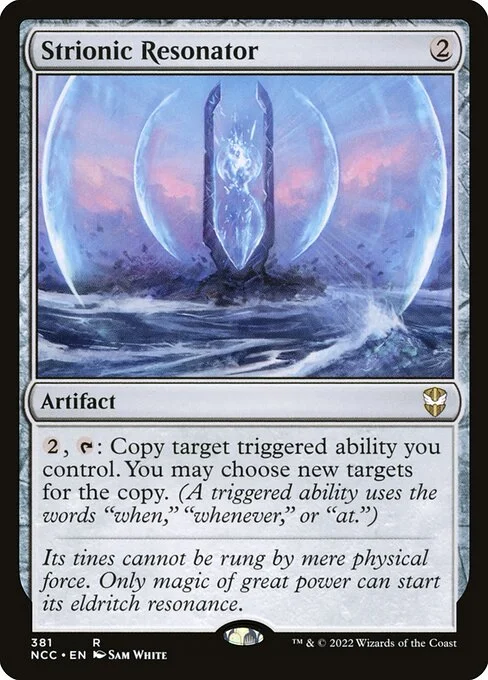 Strionic Resonator, carta Magic di tipo Artifact illustrata da Sam White