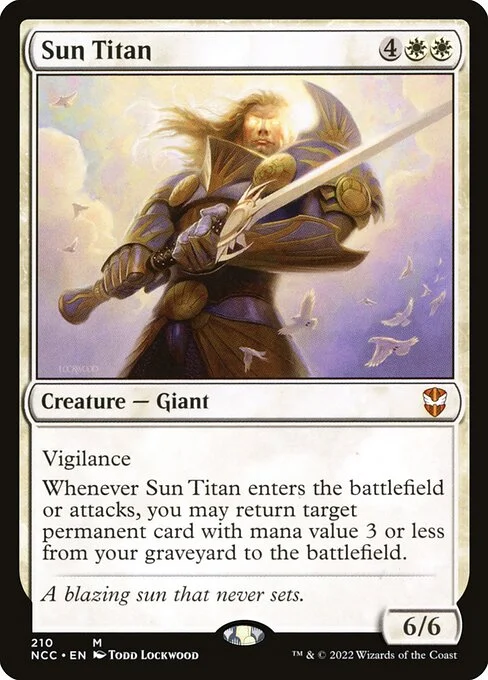 Sun Titan, carta Magic di tipo Creature — Giant illustrata da Todd Lockwood