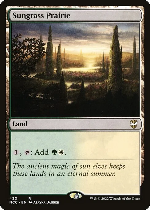Sungrass Prairie, carta Magic di tipo Land illustrata da Alayna Danner