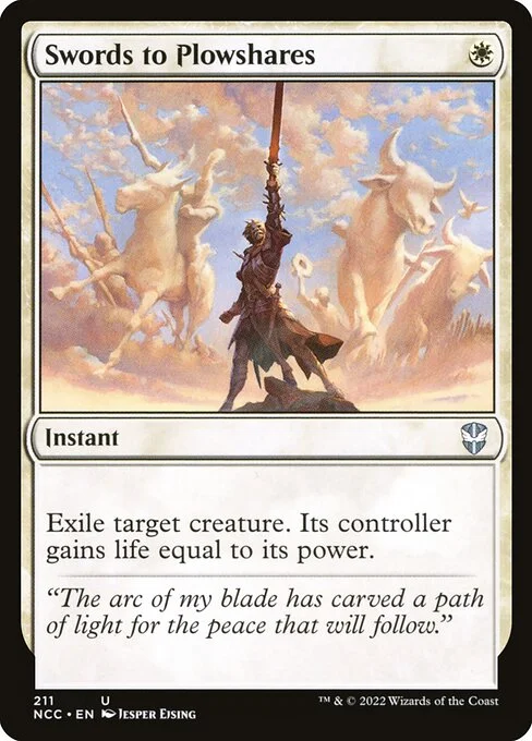 Swords to Plowshares, carta Magic di tipo Instant illustrata da Jesper Ejsing