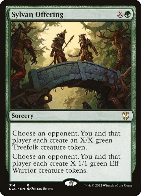 Sylvan Offering, carta Magic di tipo Sorcery illustrata da Zoltan Boros