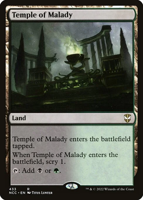 Temple of Malady, carta Magic di tipo Land illustrata da Titus Lunter