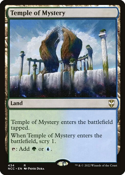 Temple of Mystery, carta Magic di tipo Land illustrata da Piotr Dura