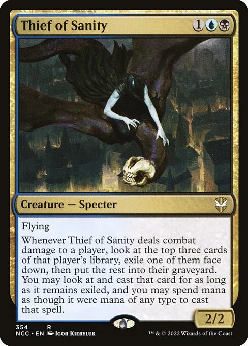 Thief of Sanity, carta Magic di tipo Creature — Specter illustrata da Igor Kieryluk