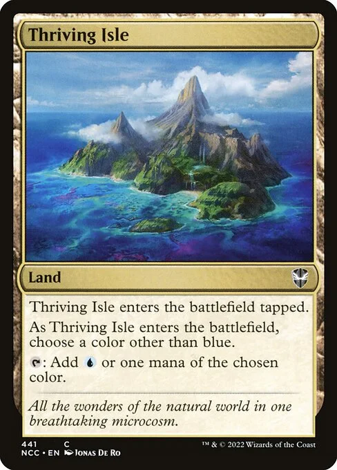 Thriving Isle, carta Magic di tipo Land illustrata da Jonas De Ro