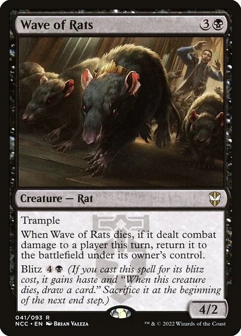 Wave of Rats, carta Magic di tipo Creature — Rat illustrata da Brian Valeza