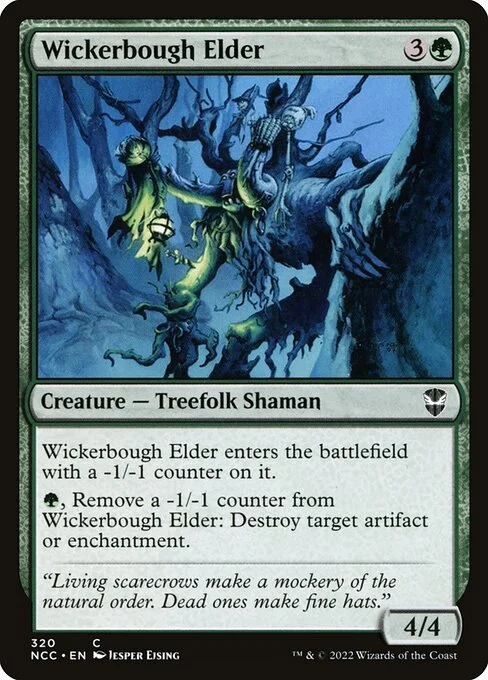 Wickerbough Elder, carta Magic di tipo Creature — Treefolk Shaman illustrata da Jesper Ejsing