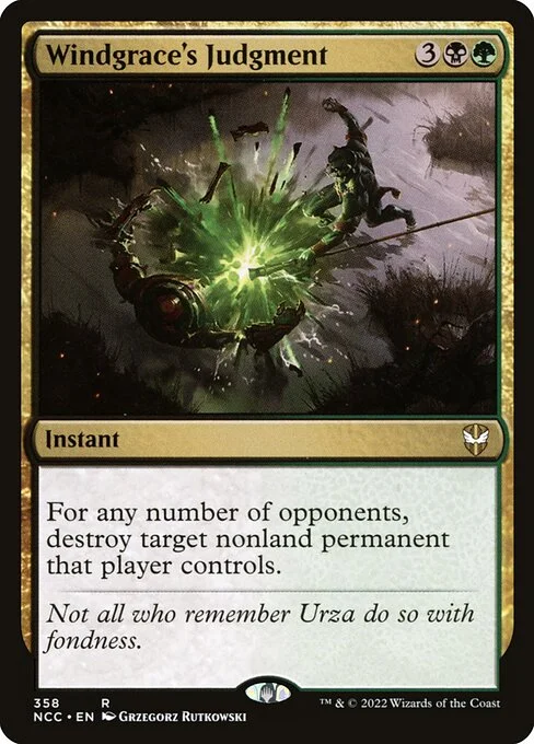 Windgrace's Judgment, carta Magic di tipo Instant illustrata da Grzegorz Rutkowski