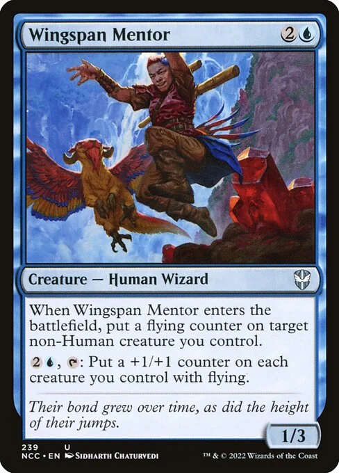 Wingspan Mentor, carta Magic di tipo Creature — Human Wizard illustrata da Sidharth Chaturvedi
