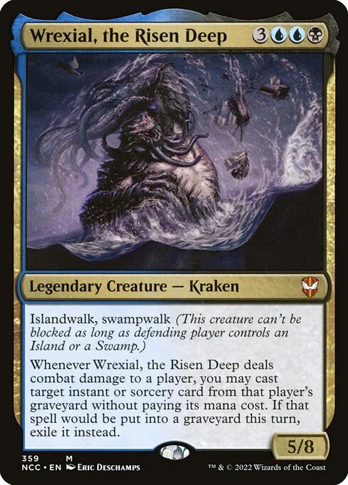 Wrexial, the Risen Deep, carta Magic di tipo Legendary Creature — Kraken illustrata da Eric Deschamps