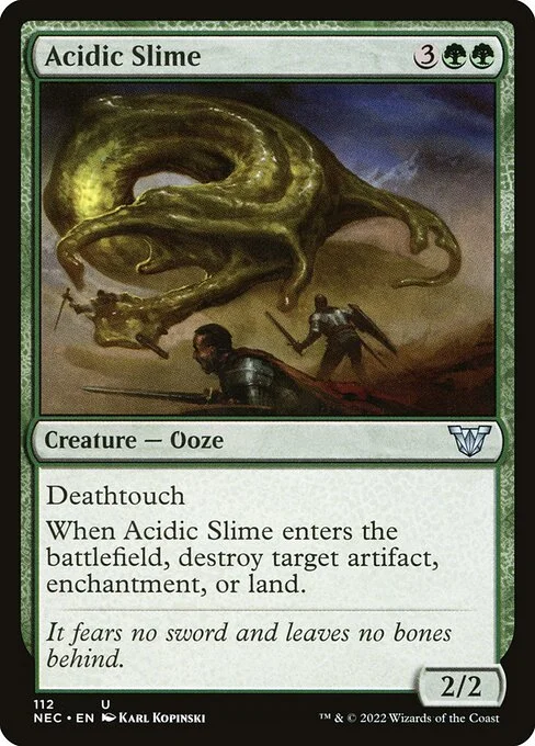 Acidic Slime, carta Magic di tipo Creature — Ooze illustrata da Karl Kopinski