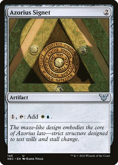 Azorius Signet, carta Magic di tipo Artifact illustrata da Raoul Vitale