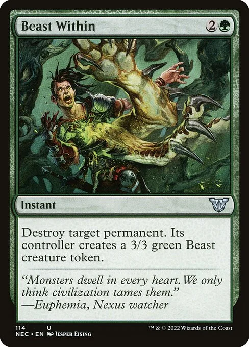Beast Within, carta Magic di tipo Instant illustrata da Jesper Ejsing