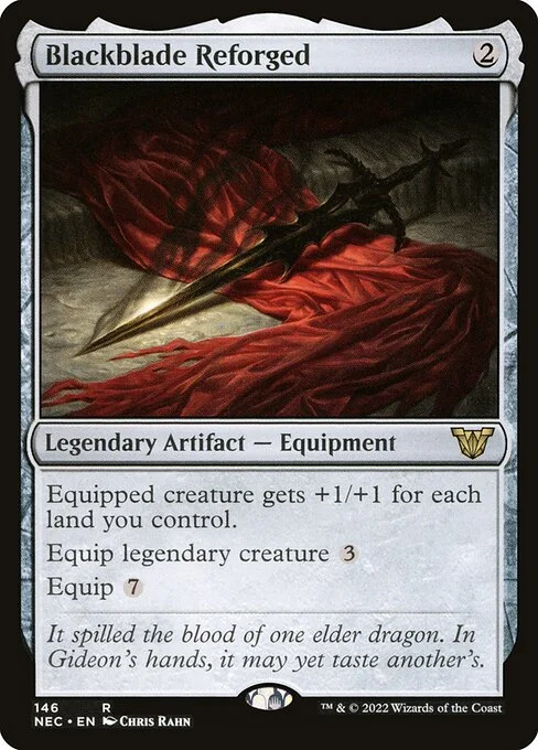Blackblade Reforged, carta Magic di tipo Legendary Artifact — Equipment illustrata da Chris Rahn
