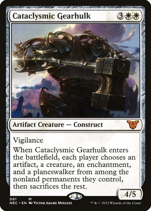 Cataclysmic Gearhulk, carta Magic di tipo Artifact Creature — Construct illustrata da Victor Adame Minguez