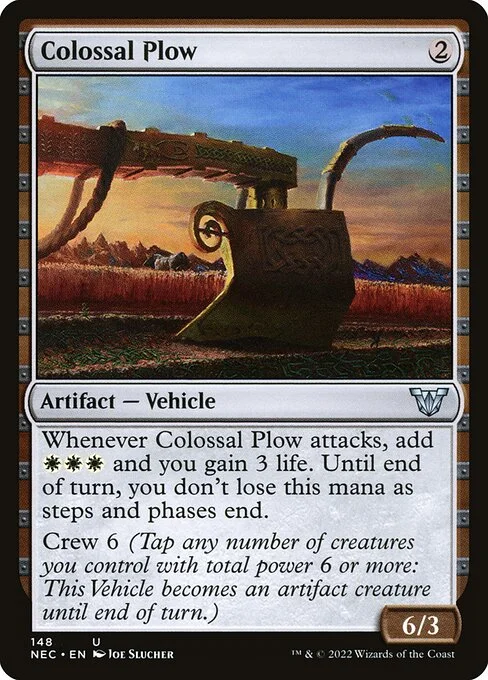 Colossal Plow, carta Magic di tipo Artifact — Vehicle illustrata da Joe Slucher