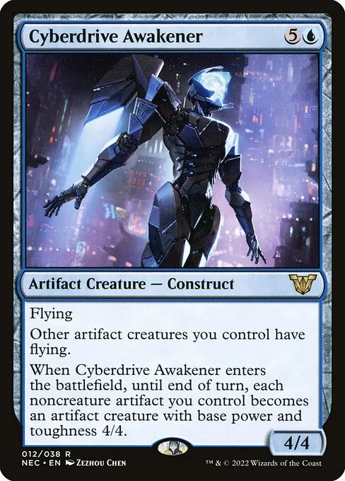 Cyberdrive Awakener, carta Magic di tipo Artifact Creature — Construct illustrata da Zezhou Chen