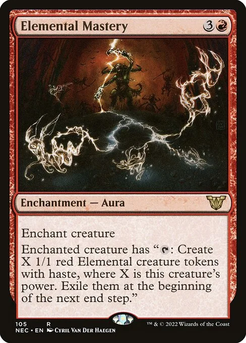 Elemental Mastery, carta Magic di tipo Enchantment — Aura illustrata da Cyril Van Der Haegen