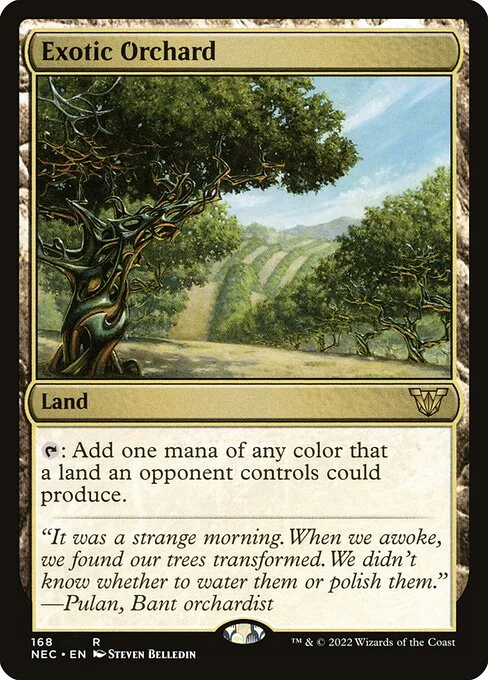 Exotic Orchard, carta Magic di tipo Land illustrata da Steven Belledin