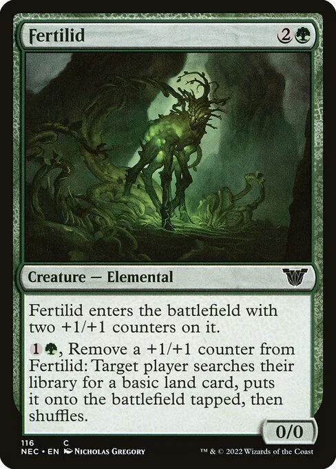 Fertilid, carta Magic di tipo Creature — Elemental illustrata da Nicholas Gregory