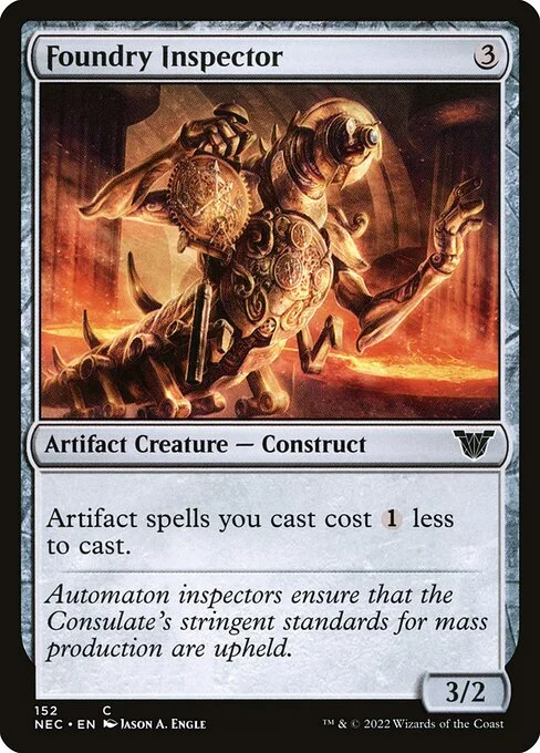 Foundry Inspector, carta Magic di tipo Artifact Creature — Construct illustrata da Jason A. Engle
