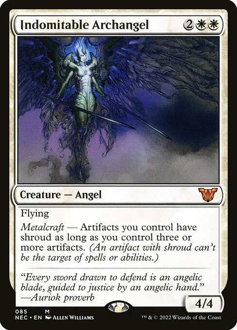 Indomitable Archangel, carta Magic di tipo Creature — Angel illustrata da Allen Williams