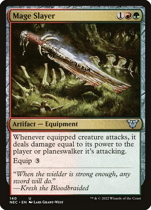 Mage Slayer, carta Magic di tipo Artifact — Equipment illustrata da Lars Grant-West