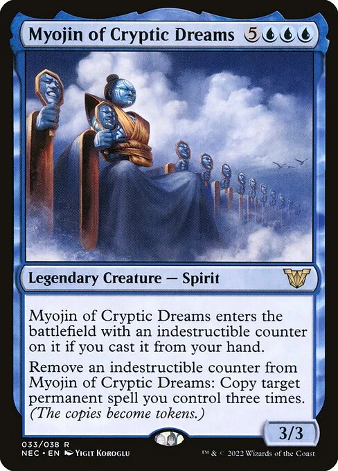Myojin of Cryptic Dreams, carta Magic di tipo Legendary Creature — Spirit illustrata da Yigit Koroglu