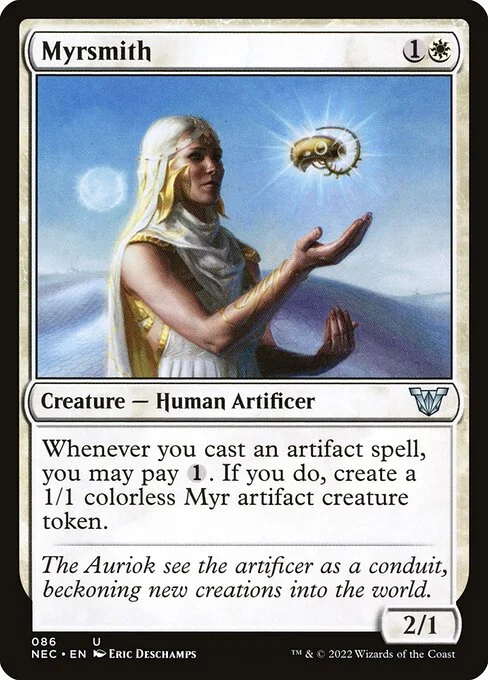Myrsmith, carta Magic di tipo Creature — Human Artificer illustrata da Eric Deschamps