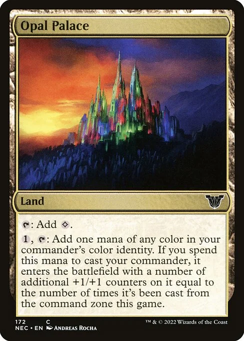 Opal Palace, carta Magic di tipo Land illustrata da Andreas Rocha
