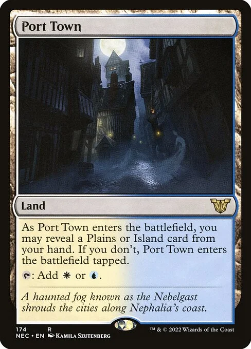 Port Town, carta Magic di tipo Land illustrata da Kamila Szutenberg