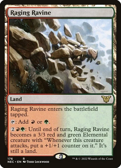 Raging Ravine, carta Magic di tipo Land illustrata da Todd Lockwood