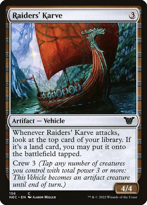 Raiders' Karve, carta Magic di tipo Artifact — Vehicle illustrata da Aaron Miller