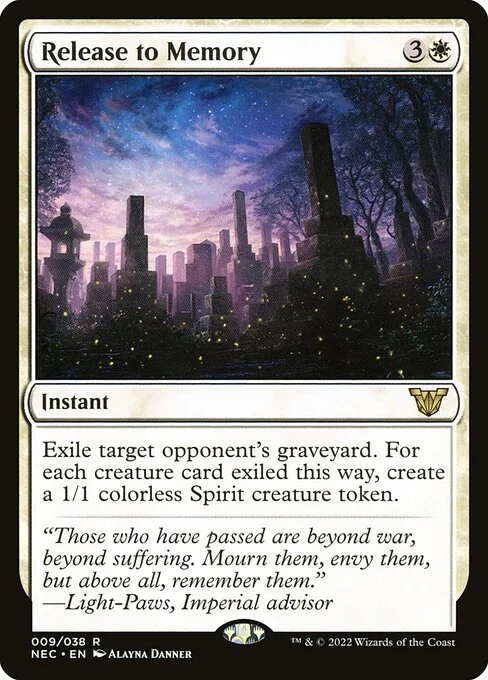 Release to Memory, carta Magic di tipo Instant illustrata da Alayna Danner