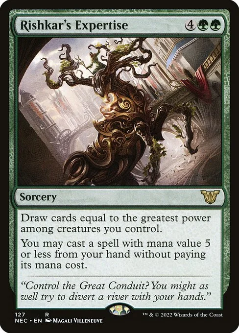 Rishkar's Expertise, carta Magic di tipo Sorcery illustrata da Magali Villeneuve