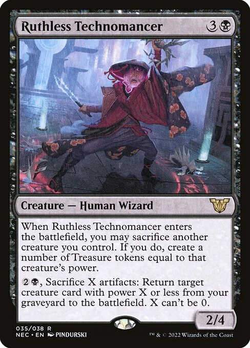 Ruthless Technomancer, carta Magic di tipo Creature — Human Wizard illustrata da PINDURSKI