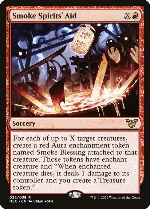 Smoke Spirits' Aid, carta Magic di tipo Sorcery illustrata da Uriah Voth