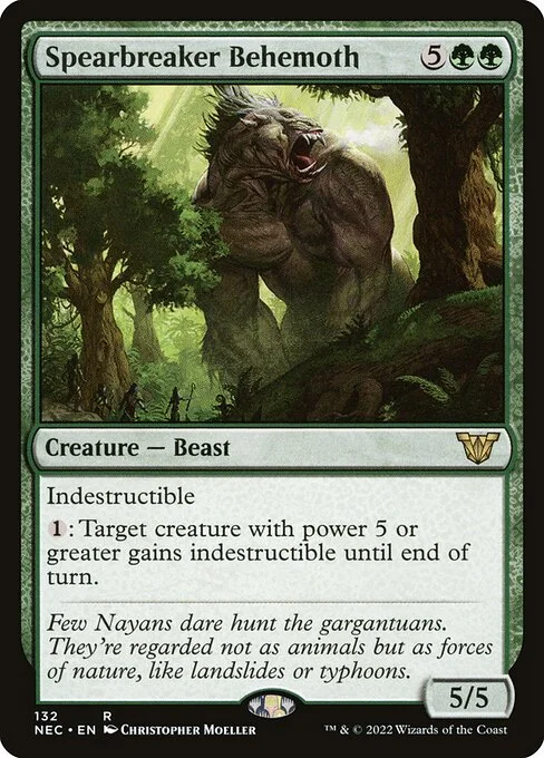 Spearbreaker Behemoth, carta Magic di tipo Creature — Beast illustrata da Christopher Moeller