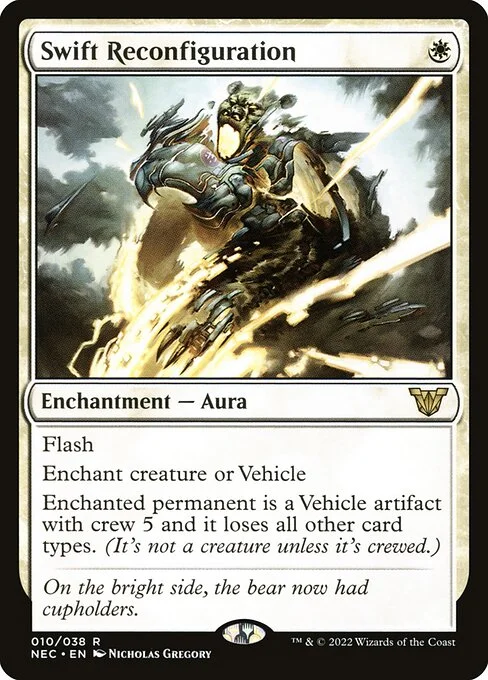 Swift Reconfiguration, carta Magic di tipo Enchantment — Aura illustrata da Nicholas Gregory